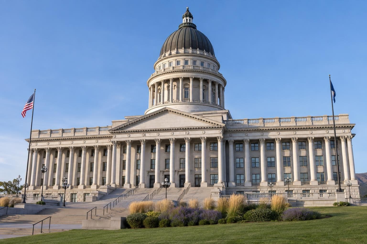 Exterior of the Utah State Capitol, representing Utah’s limited pilot for topical acne prescriptions.