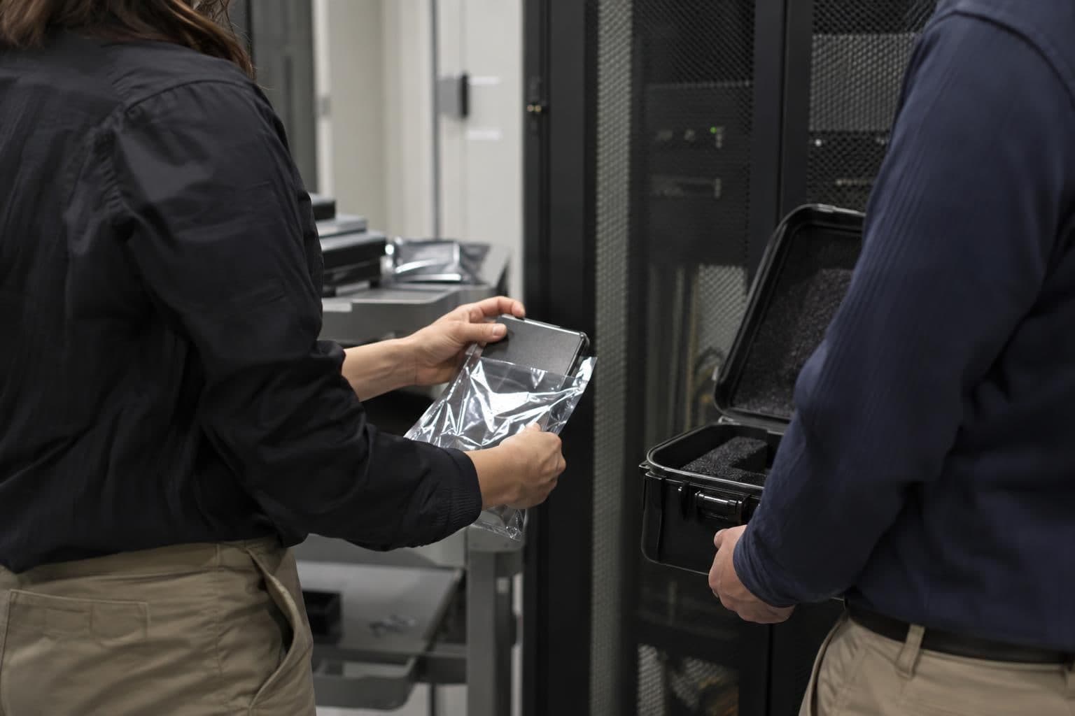 Contractor staff carry out safeguards for government data used with a language model.