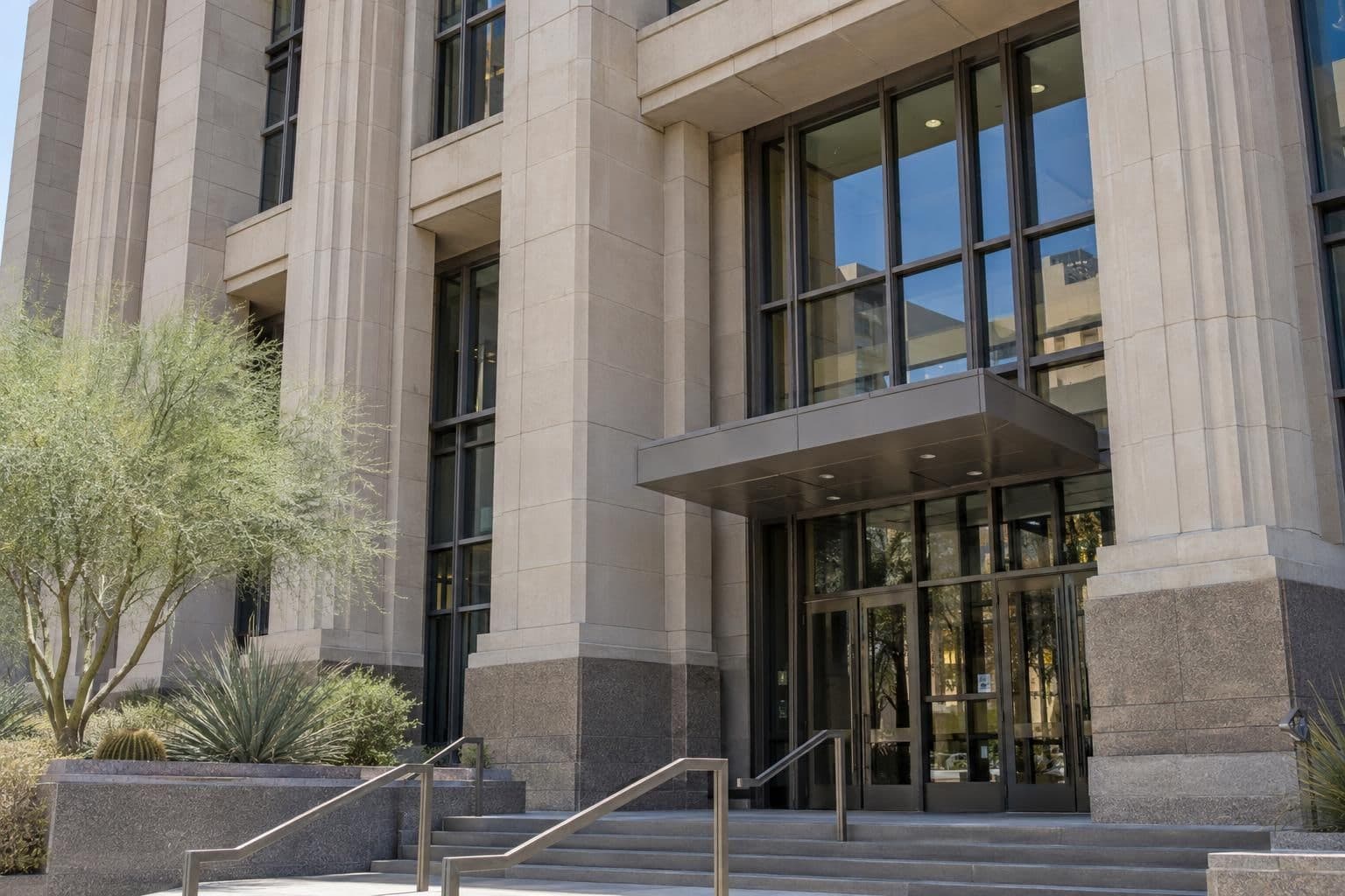 An Arizona courthouse exterior represents the appeals court’s resentencing ruling.