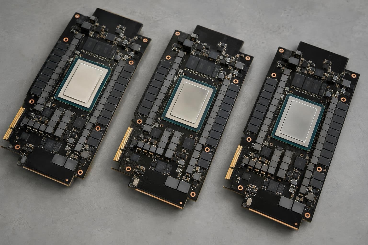 Unbranded accelerator modules illustrate the Nvidia chips tied to SpaceX’s reported debt talks.