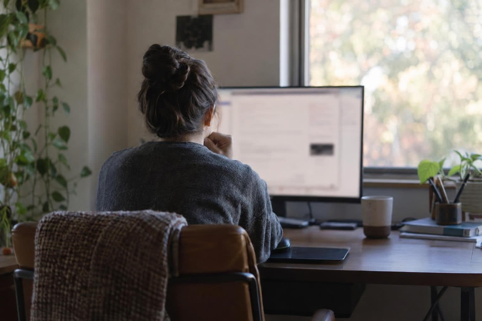 A participant tries a commercial AI agent during a small usability study.