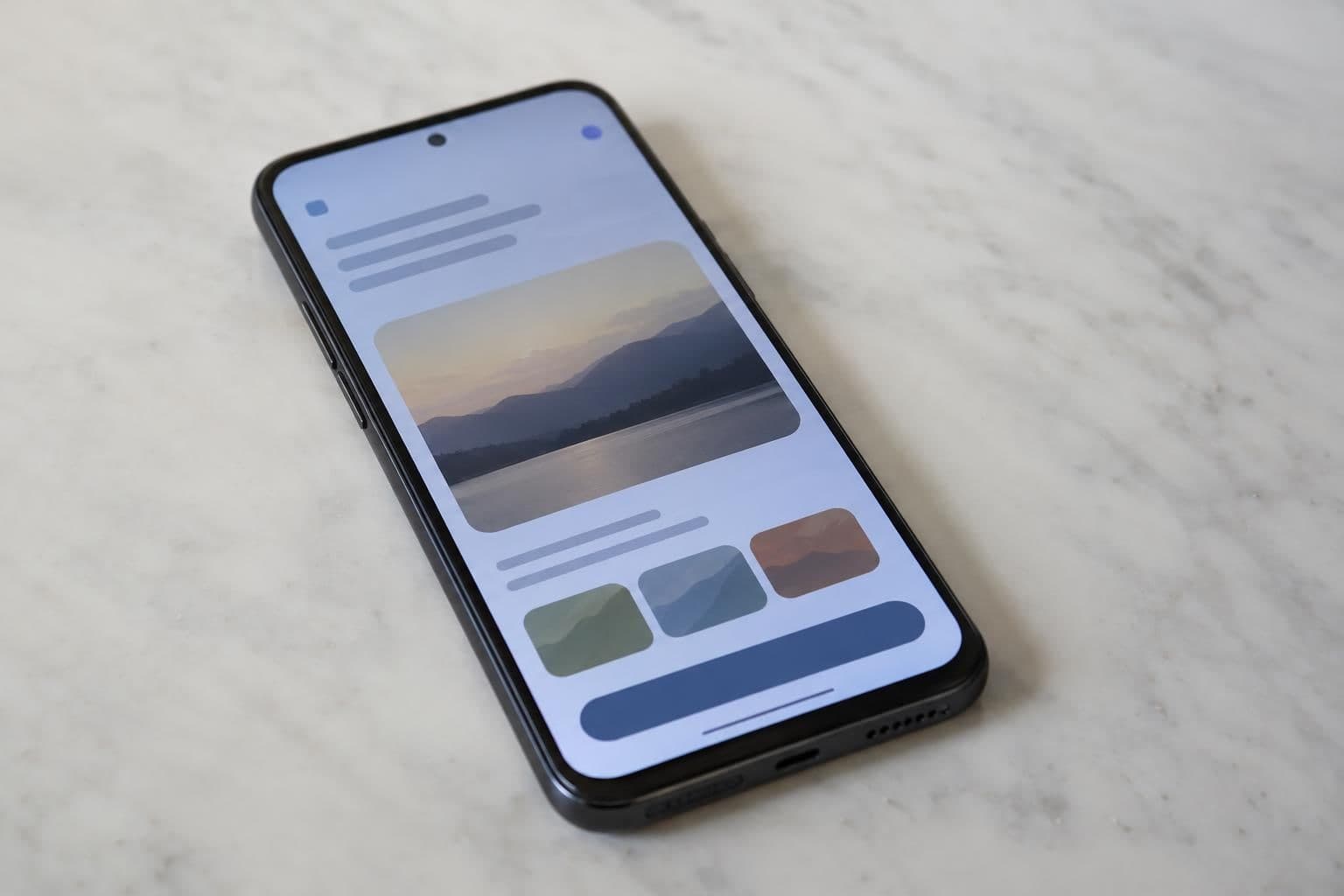 A lone Android phone displays an unbranded personal app, with no public store listing visible.
