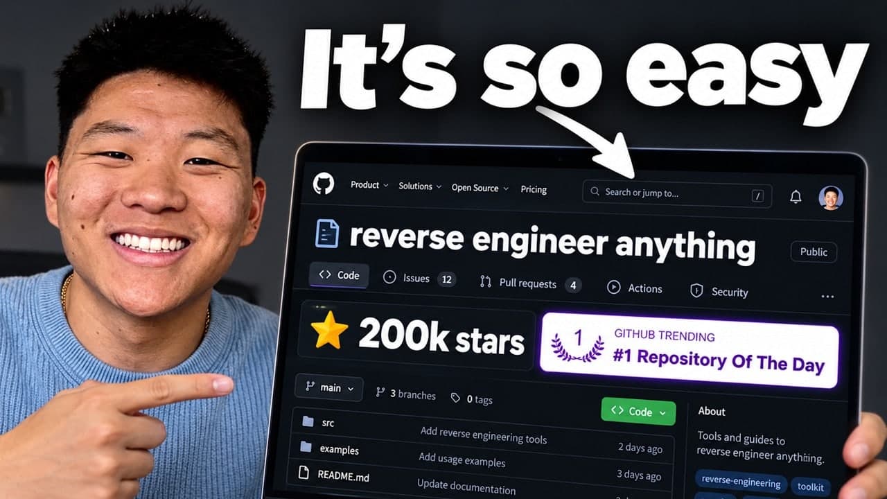 Thumbnail of the YouTube video “I Tested the Viral Reverse Engineer Anything Skill. What You Need to Know.”