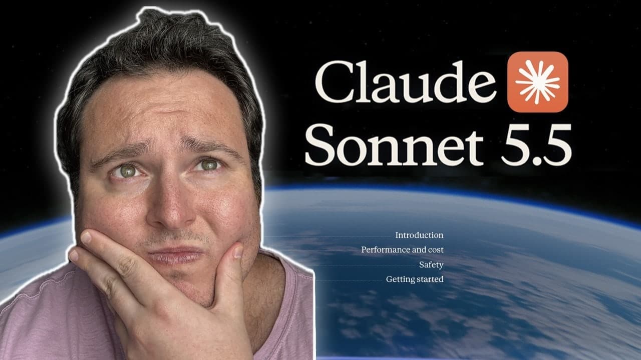 Thumbnail of the YouTube video “Claude Sonnet 5.5 Is INSANE – Seriously, This Model Is Ridiculous!”