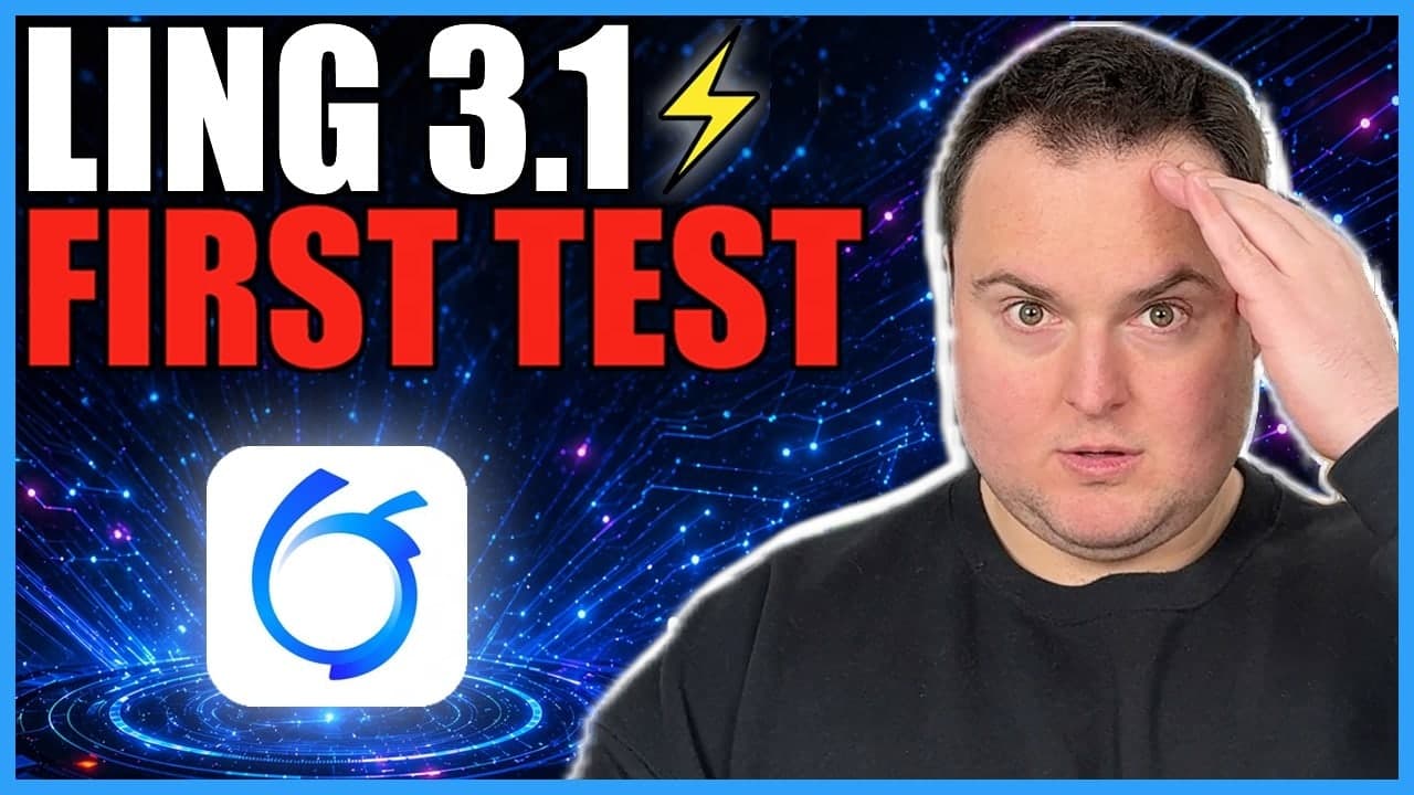 Thumbnail of the YouTube video “Ling 3.1 Flash First Test – Is THIS Really a DeepSeek Competitor?”